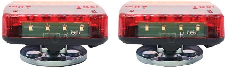 Vodotěsná bezdrátová koncová magnetická světla pro přívěsný vozík, návěs nebo karavan, Welzh