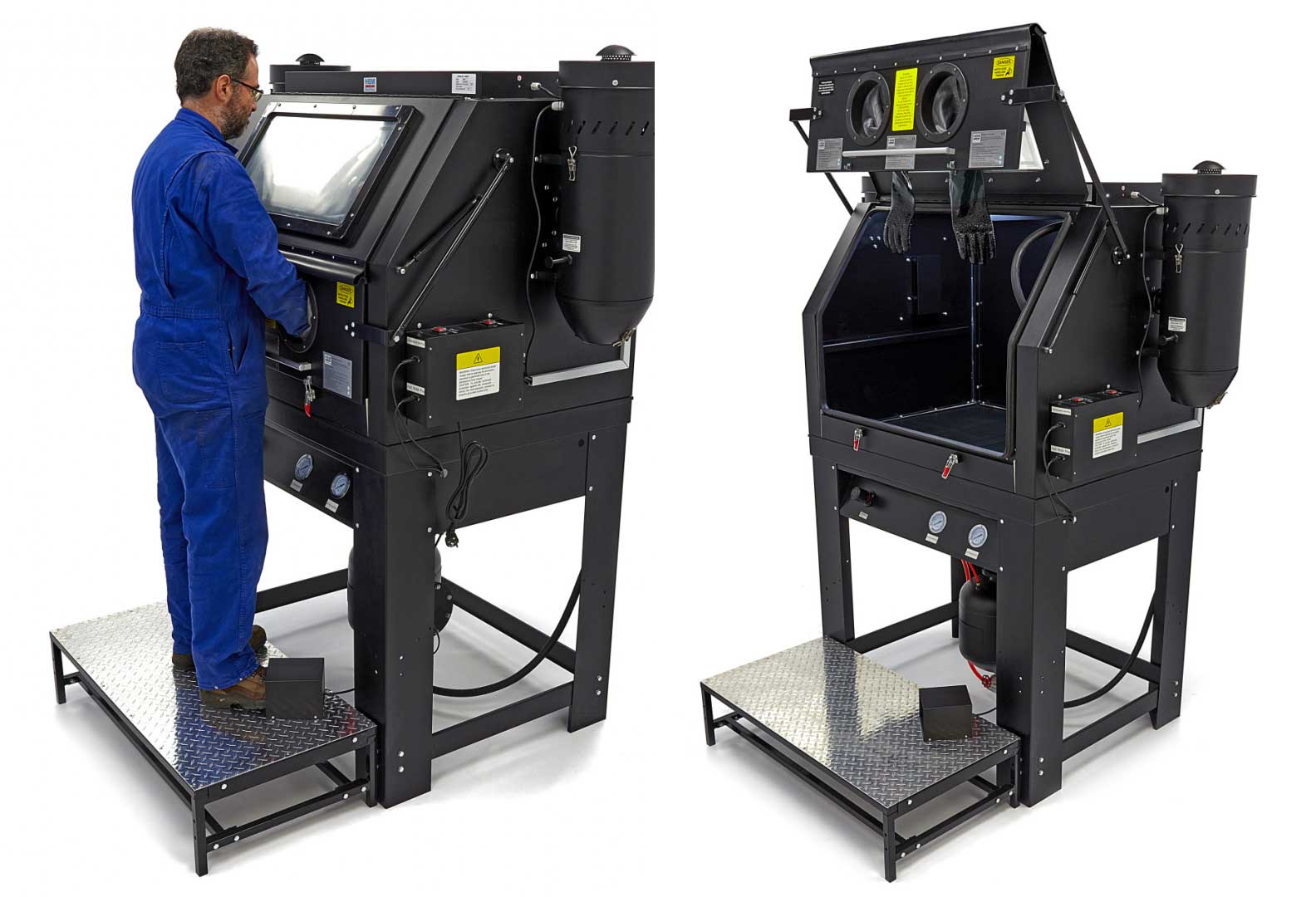 Profesionální pískovací box SBC 990 s dvojitým odsáváním - kabina pro tryskání (pískovačka)