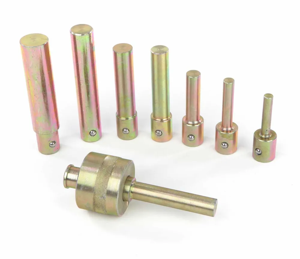 Lisovací přípravky / piny / kolíky / čepy pro dílenské lisy - sada