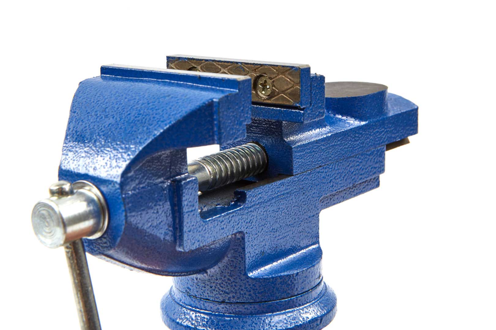 Malý stolní svěrák s upínací svorkou, čelisti 50 mm, otočný