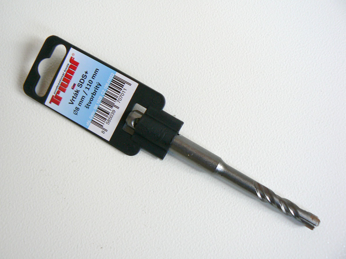 Vrták vidiový do betonu, 4 břity, 8 x 110 mm, SDS Plus, Triumf