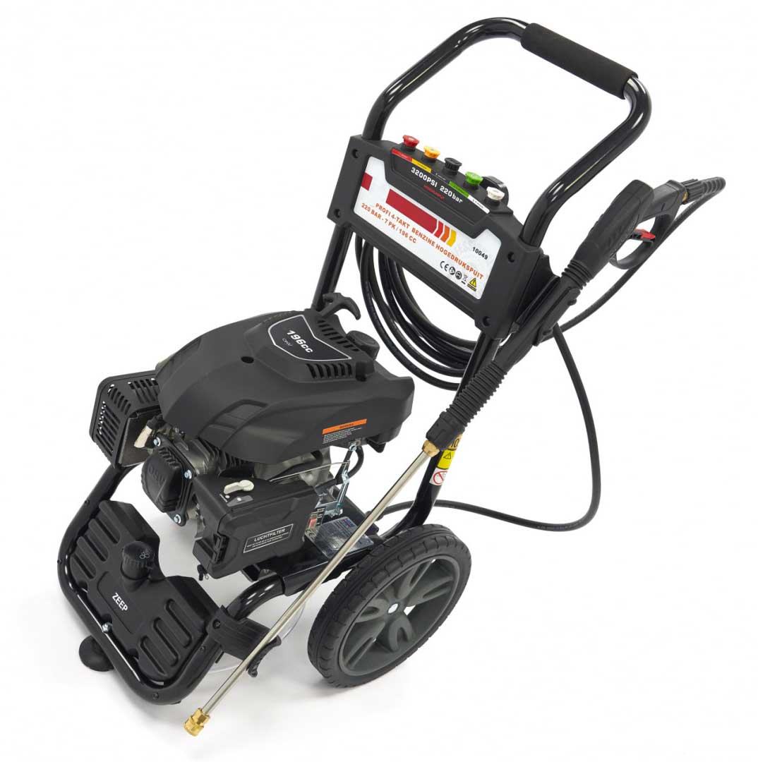 Vysokotlaký čistič se 4-taktním benzinovým motorem 196 ccm, 7 HP, tlak 210 bar