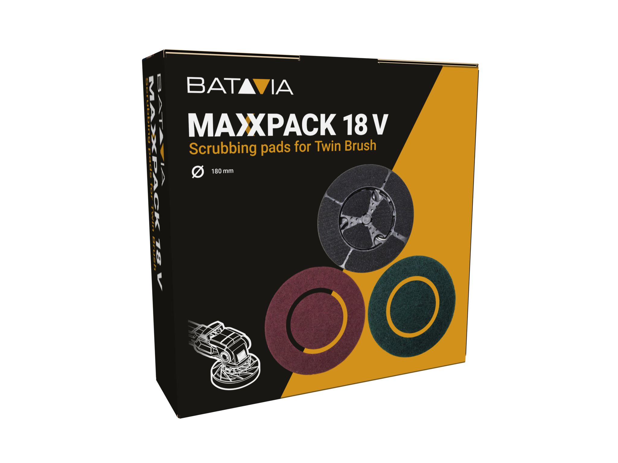 Sada drhnoucích polštářků pro BATAVIA TWIN BRUSH