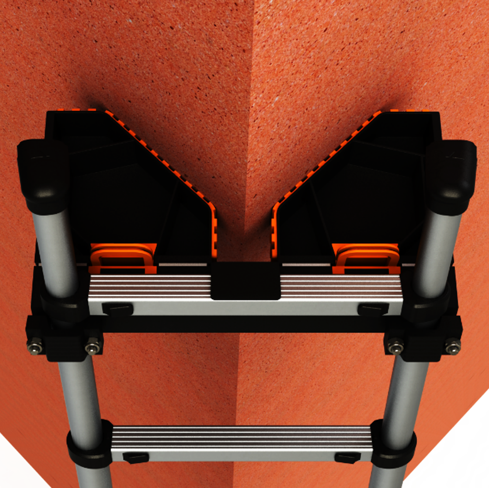 Stojan a zásobník na nářadí pro hliníkové teleskopické žebříky BATAVIA