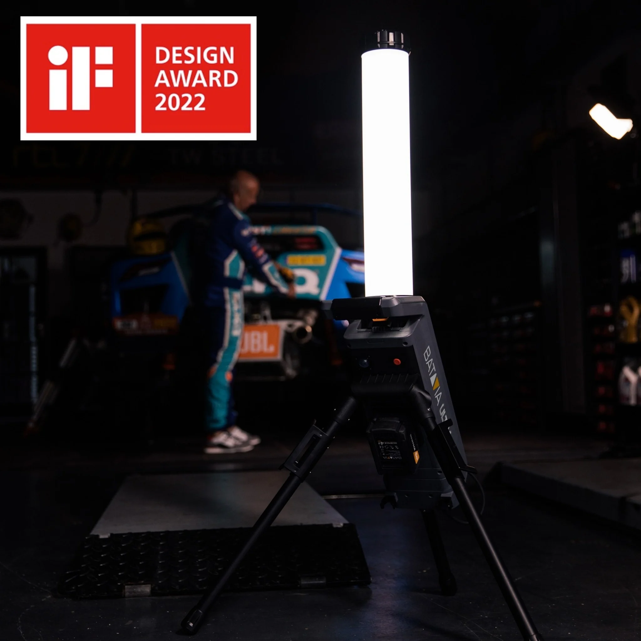 Aku bezdrátové LED hybridní 360º stavební a pracovní světlo, Li-Ion 18V/230V, LED 25W, 6500K, IP54, bez baterie a nabíječky, bateriová platforma MAXXPACK BATAVIA