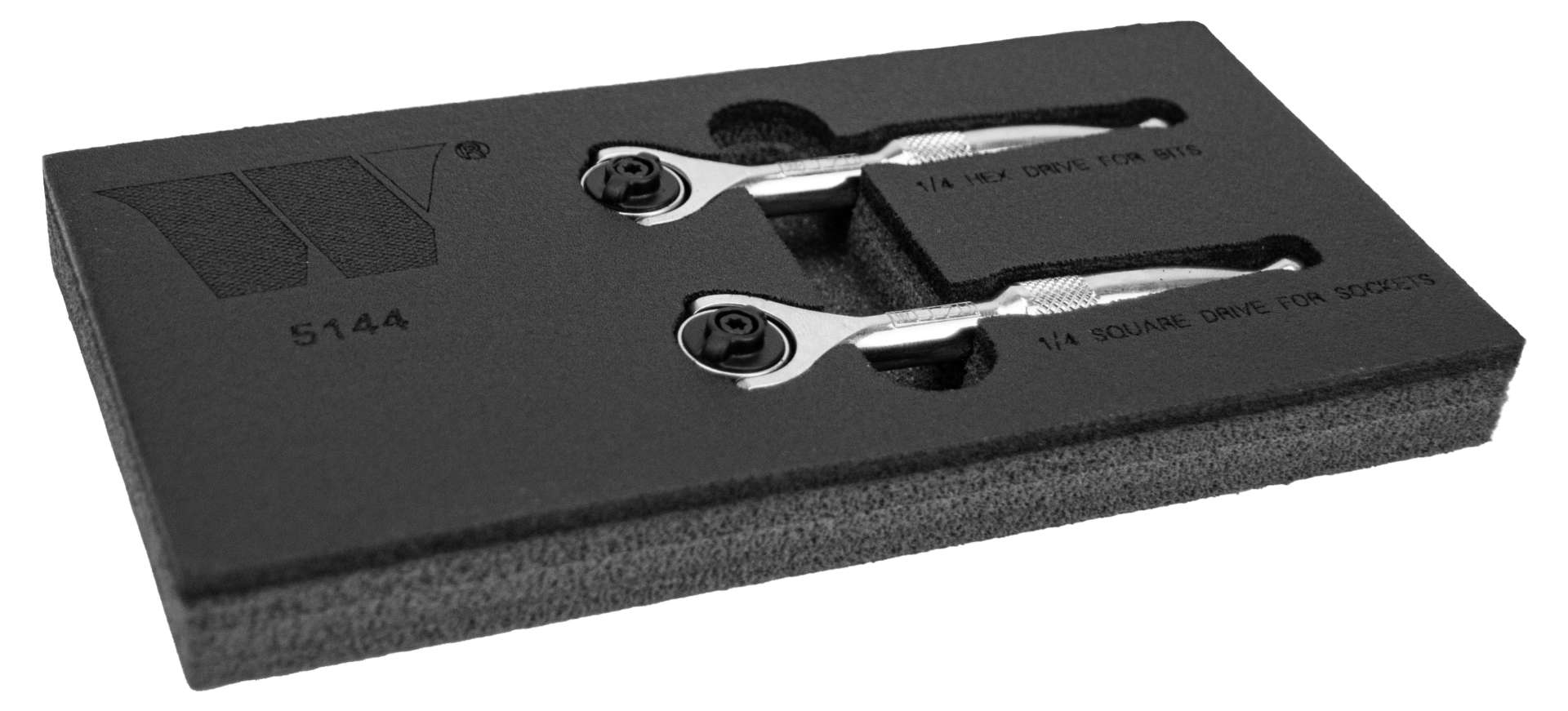 Sada výklopných mini ráčen 1/4"  a 6-hran pro bity, 100 mm, 72 zubů, Welzh