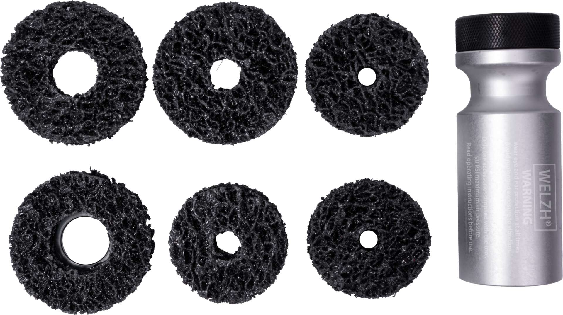 Sada na čištění a broušení čepů a nábojů kol nákladních vozidel, 7 dílů, Welzh