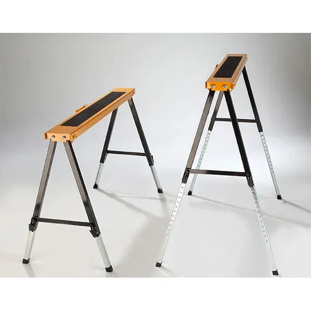 Skládací nastavitelná stavební koza, stavební stojan s protiskluzovou gumovou podložkou, nosnost 150kg BATAVIA