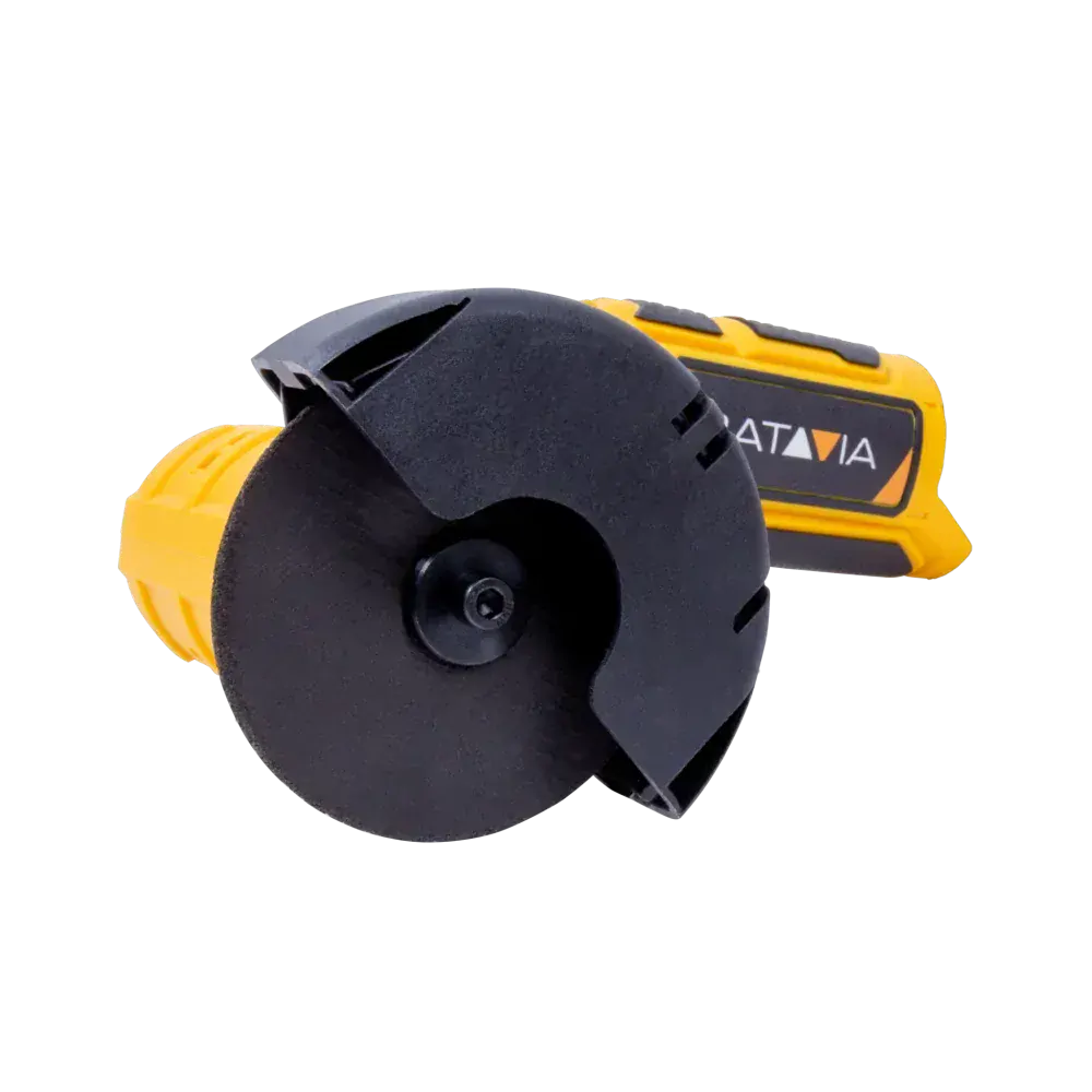 Aku bezdrátová úhlová bruska nejen pro kutily, 12V Li-Ion, bez baterie a nabíječky, bateriová platforma FIXXPACK BATAVIA