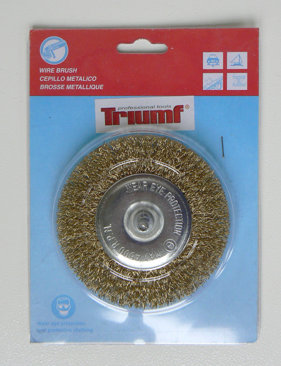 Kotouč drátěný plochý, průměr 100 mm, dřík 6 mm, Triumf