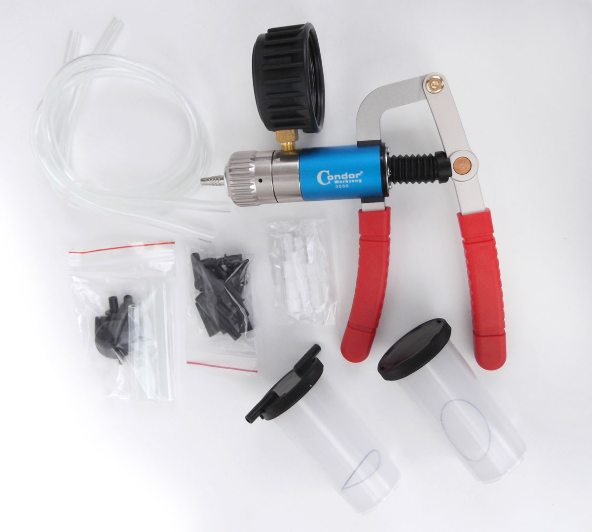 Pumpa tlaková a podtlaková, rozsah - 0 - 4 bar, sada, Condor Werkzeug