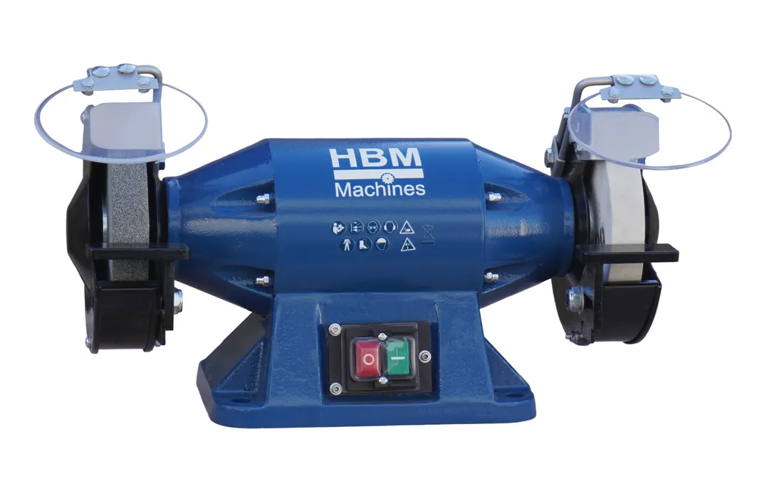 Stolní litinová bruska, 2 koutouče 150 mm, 16 kg