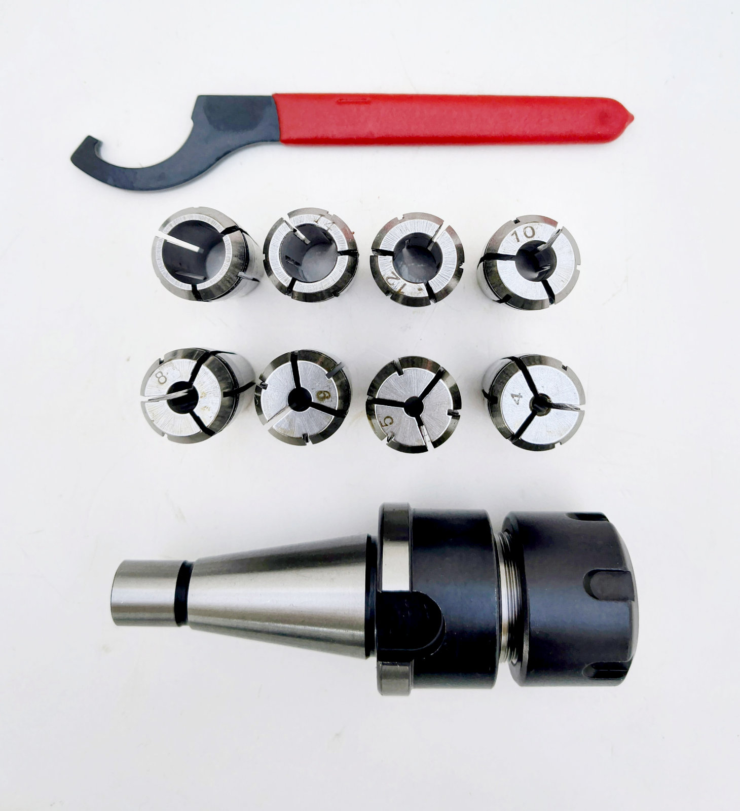 Držák kleštin JAL, kužel ISO 30, 4 - 16 mm, sada 10 dílů