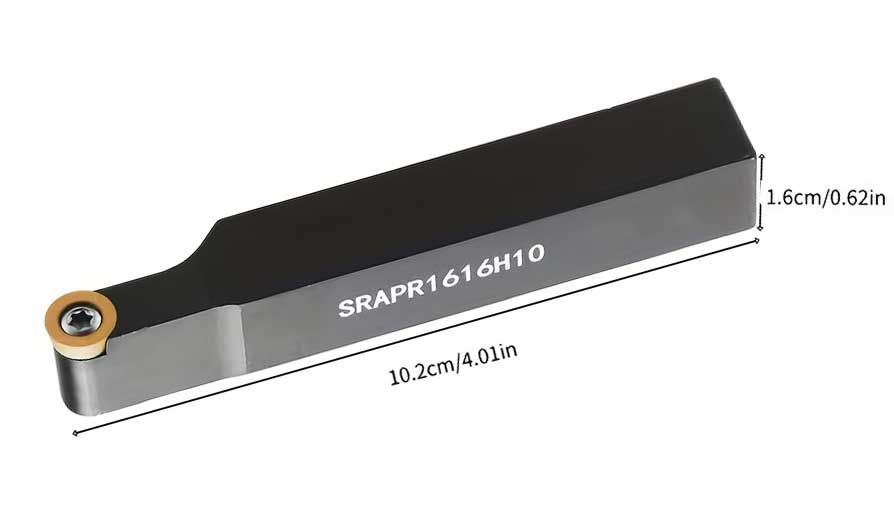 Soustružnický držák / nůž 16 x 16 x 9 mm s 10ks kulatými výměnnými VBD plátky