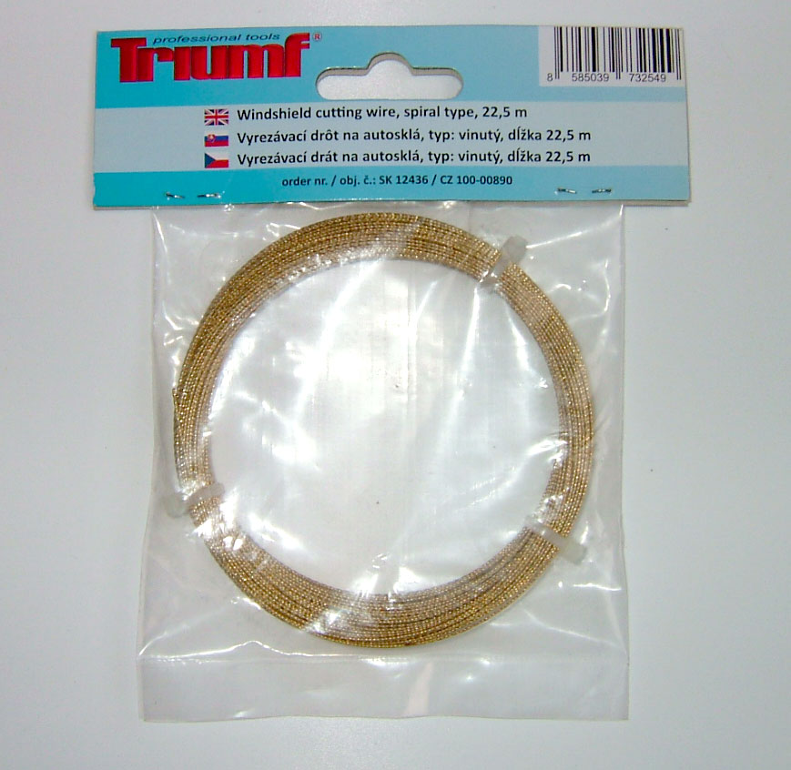 Struna vyřezávací na lepená autoskla, vinutá, délka 22,5 m, Triumf