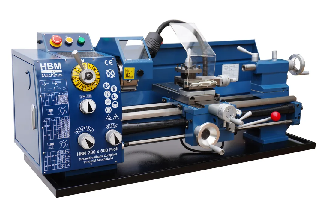 HBM 280 x 600 Profi, klasický hrotový soustruh na kov s převodovkou, 1f, 750 W, 225 kg