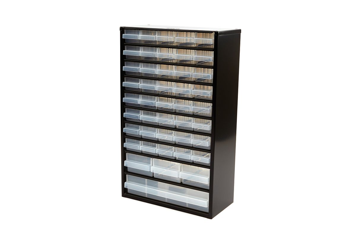 Kovový úložný box s 44 zásuvkami 15 x 30,6 x 51 cm