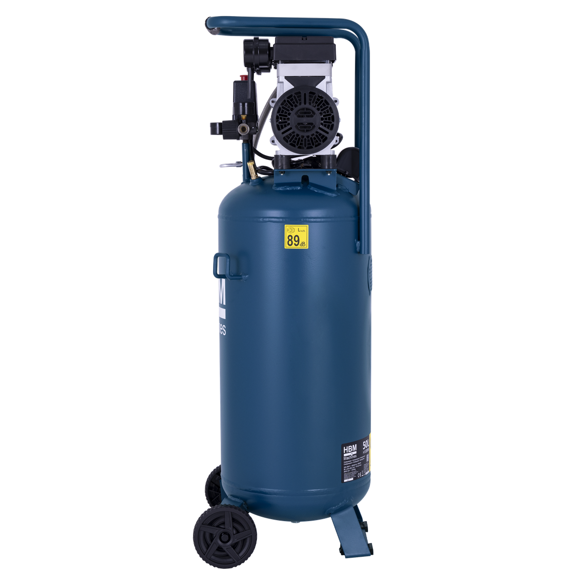 Tichý vertikální kompresor, 1HP, 50l, HBM