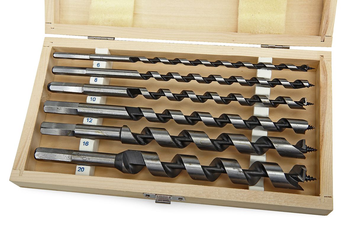 Sada hadovitých vrtáků do dřeva 230 mm, 6 vrtáků