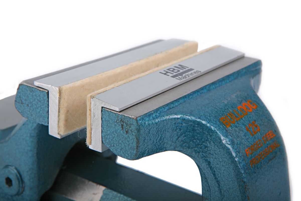 Hliníkové magnetické čelisti s plstěným povrchem pro svěrák, 150 mm