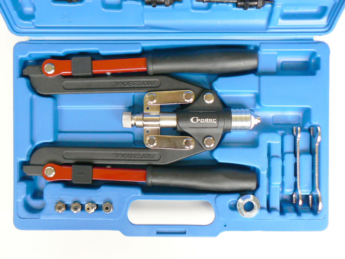 Kleště nýtovací pro maticové a trhací nýty - sada, Condor Werkzeug