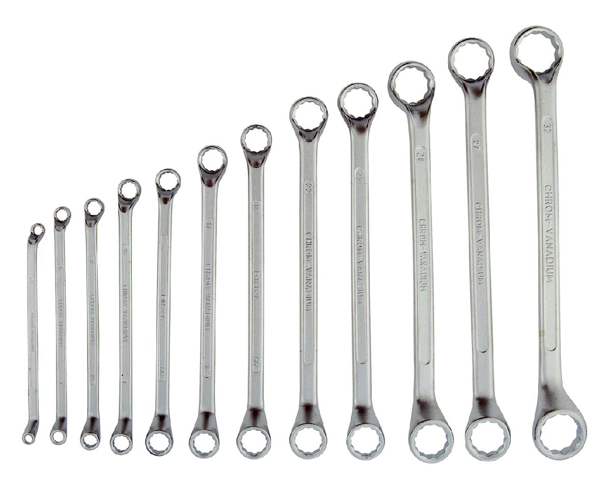 Klíče očkové - vyhnuté, 6 - 32 mm, sada 12ks,  textilní obal, Condor Werkzeug