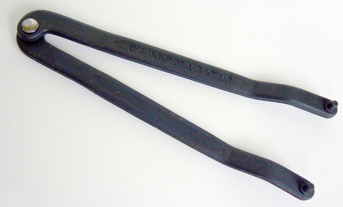 Přípravek na napínání kladky - čelní klíč, piny průměr 4 mm, Condor Werkzeug