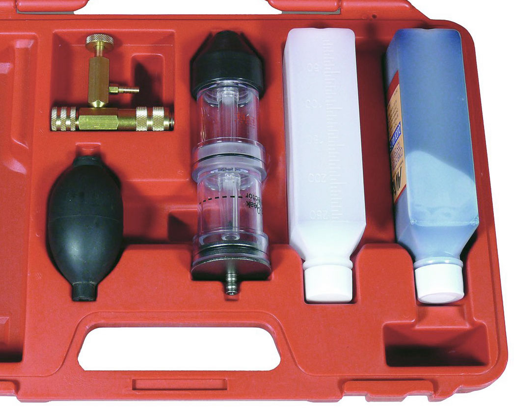 Tester těsnost hlavy motoru a  úniku CO2