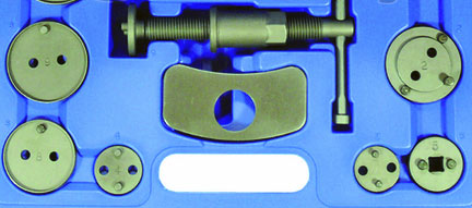 Stlačovák brzdových pístků, závitnice pravotočivá, sada 13 dílů, Condor Werkzeug