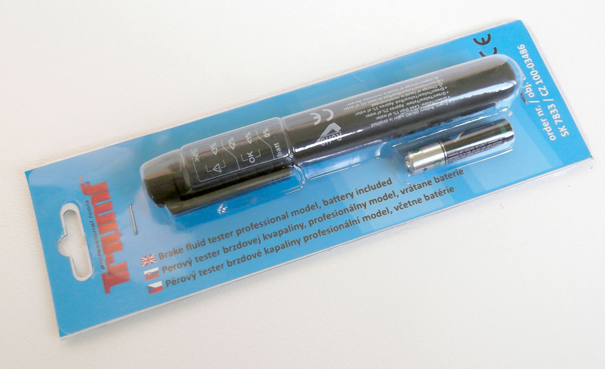 Tester kvality brzdové kapaliny, "tužka", Triumf
