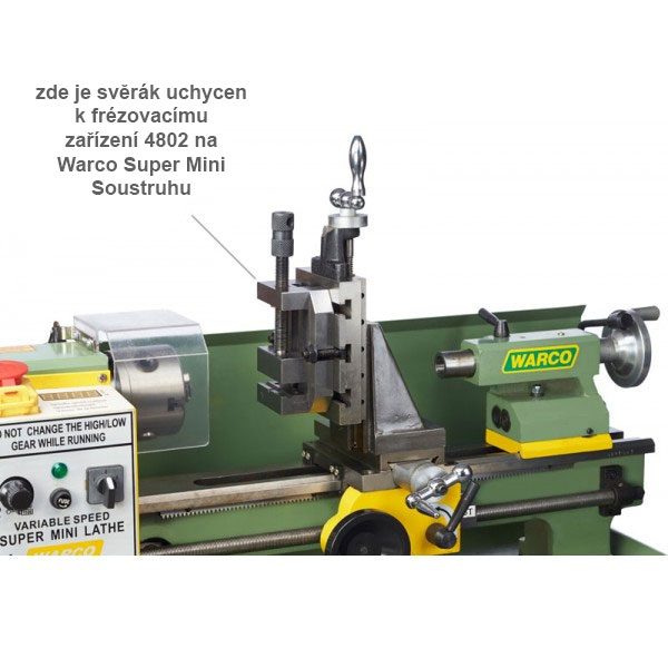 Strojní svěrák pro frézovací přípravek do soustruhu - šířka čelistí 60 mm, Warco