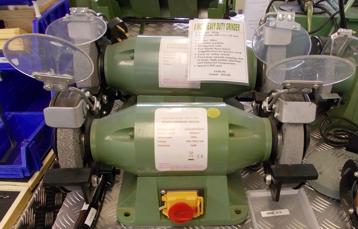 Robustní průmyslová stolní bruska 8" - 28 kg, Warco