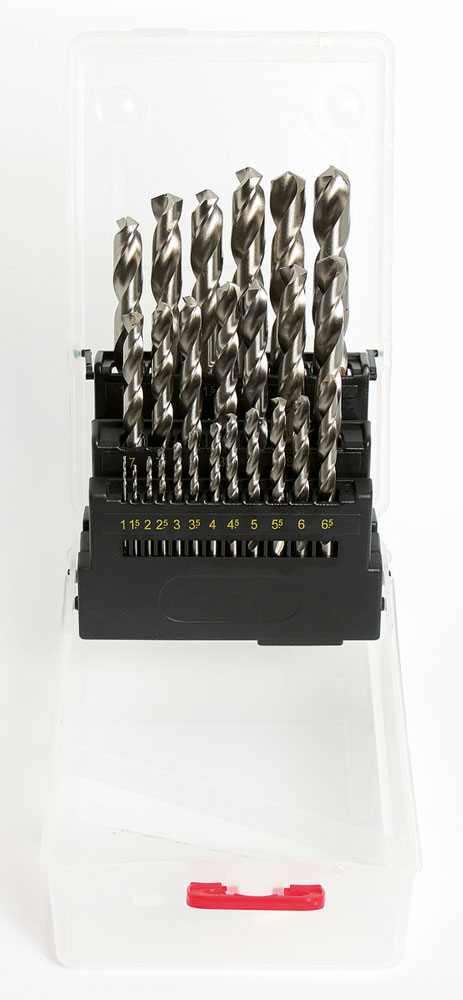 Vrtáky broušené - sada 25 dílů, HSS, DIN 338, Triumf