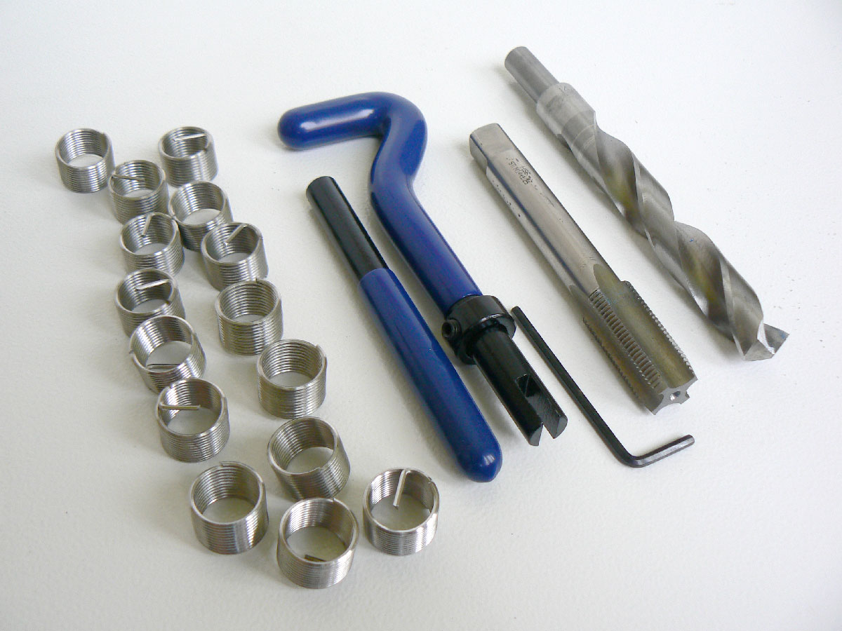 Sada na opravu závitů  M14 x 1.25, nerezové vložky, Condor Werkzeug