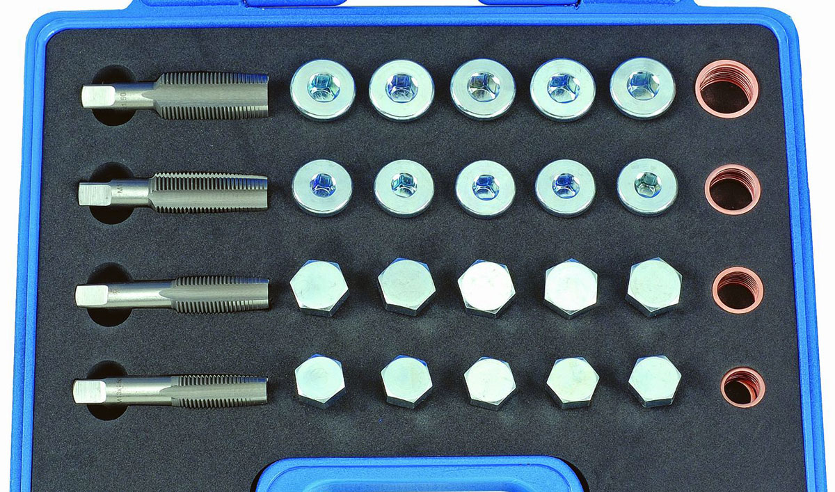 Sada na opravu závitů olejových výpustí - 64 dílů, Condor Werkzeug