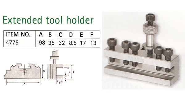 Prodloužený držák pro rychloupínač nástrojů 9009, Warco