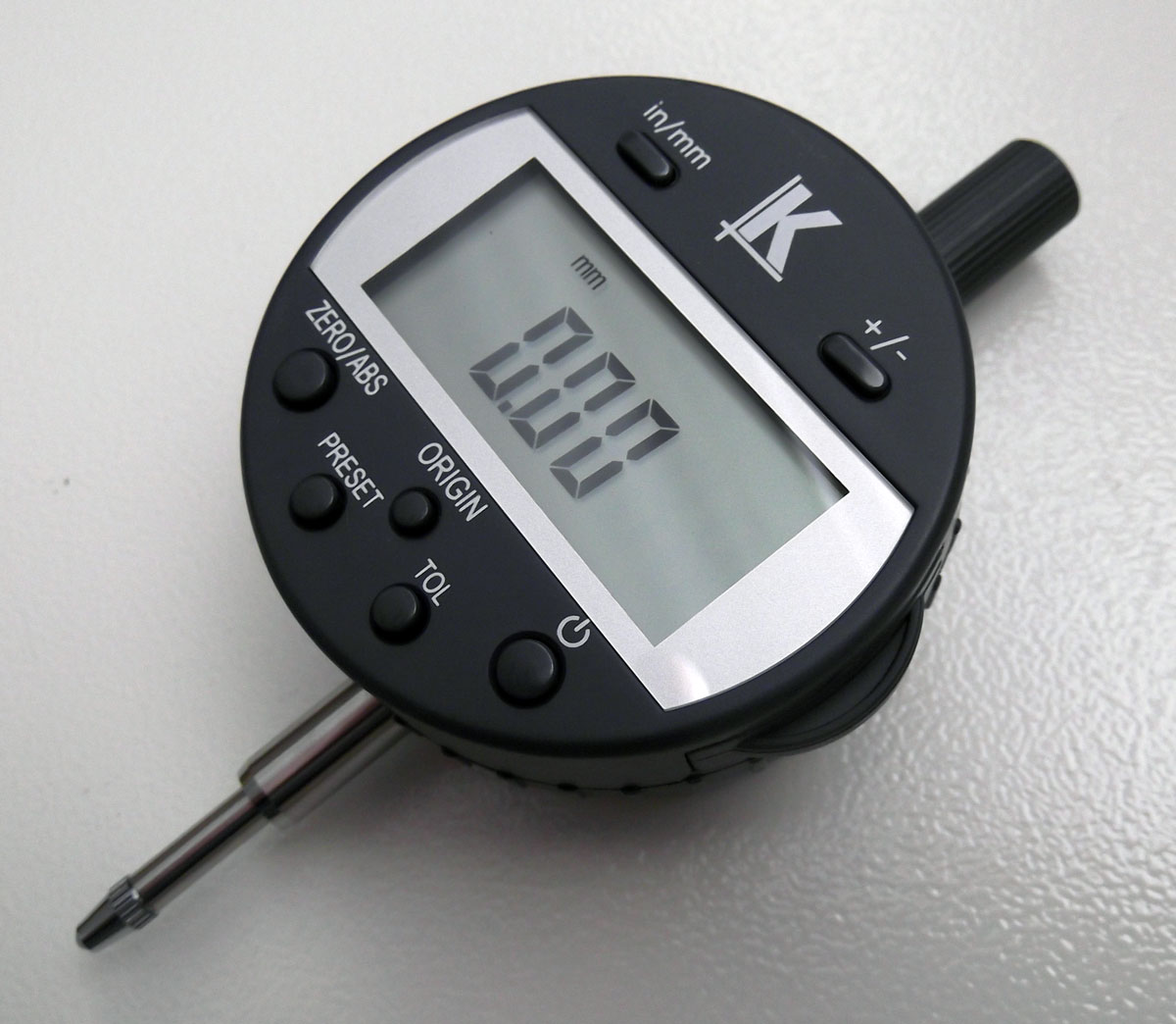 Odchylkoměr / úchylkoměr digitální, výstup dat, setinový - 0.01mm, PROFI, KM