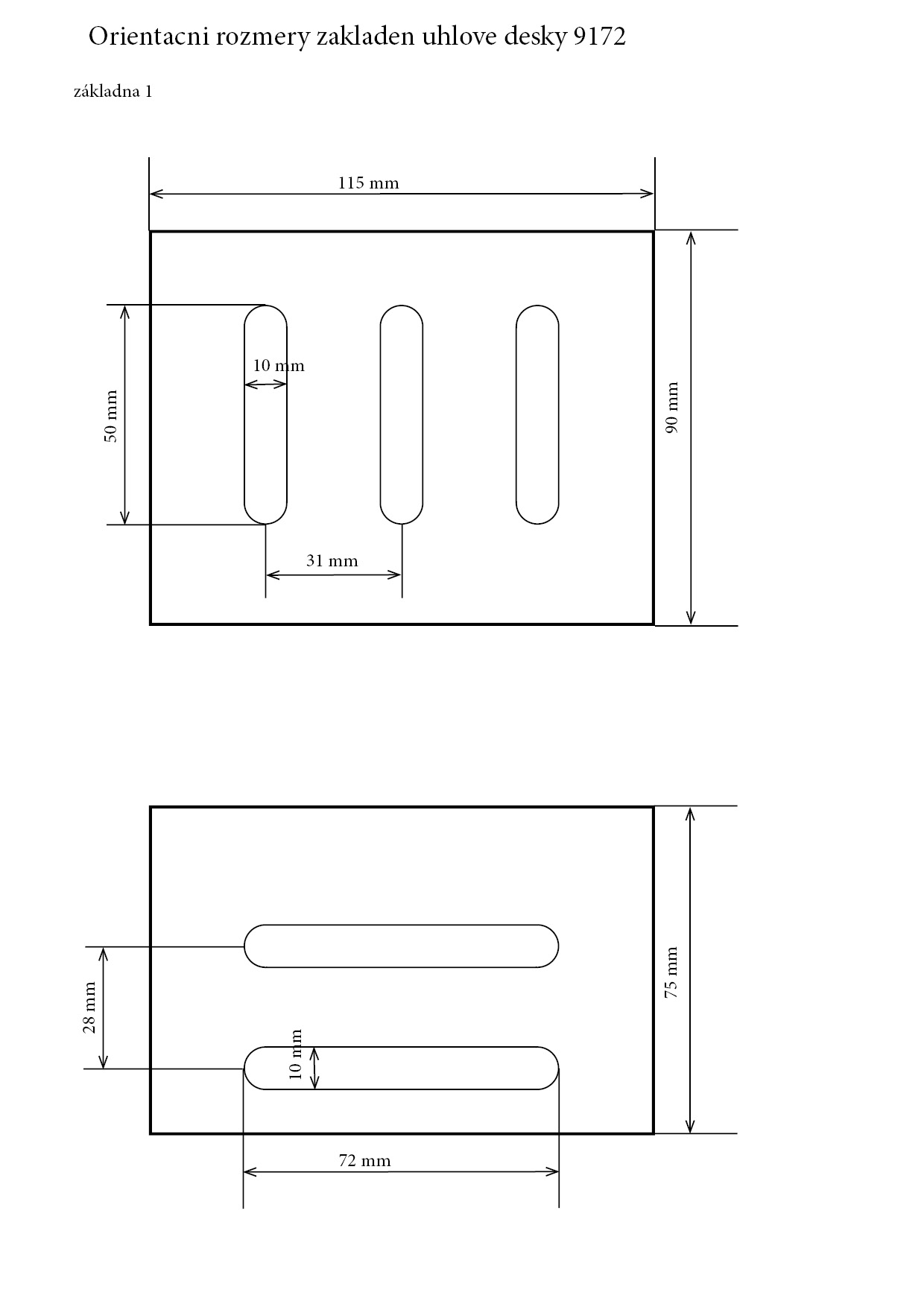 Úhlová upínací deska z vyzrálé litiny, rozměry 115 x 89 x 75 mm, Warco