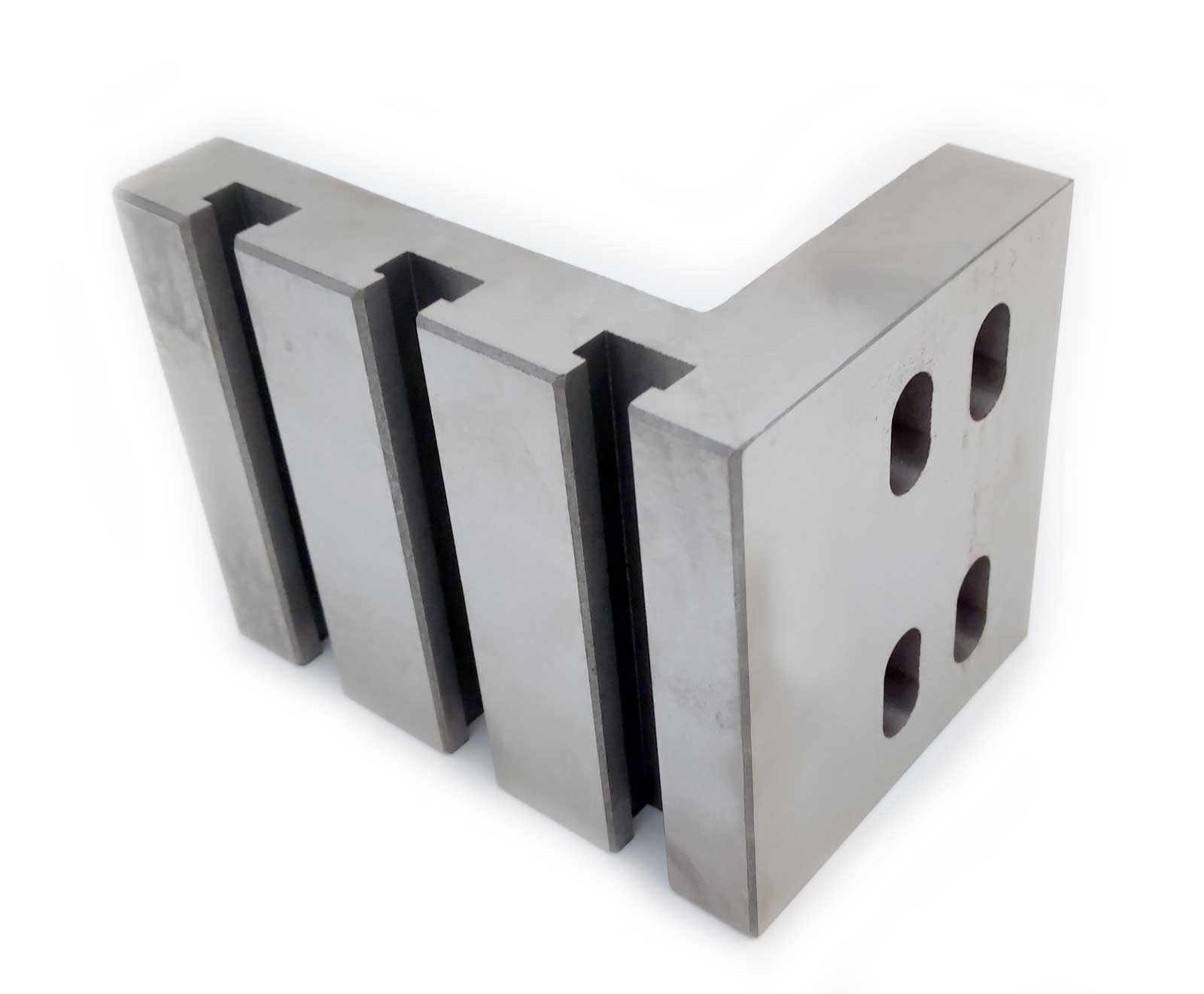 Vyztužená broušená litinová úhlová deska, T-drážky, 165 x 125 x 115 mm, Warco