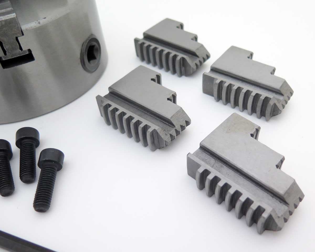 Samocentrovací soustružnické sklíčidlo 100 mm, 4 čelisti, DIN 6350, Warco