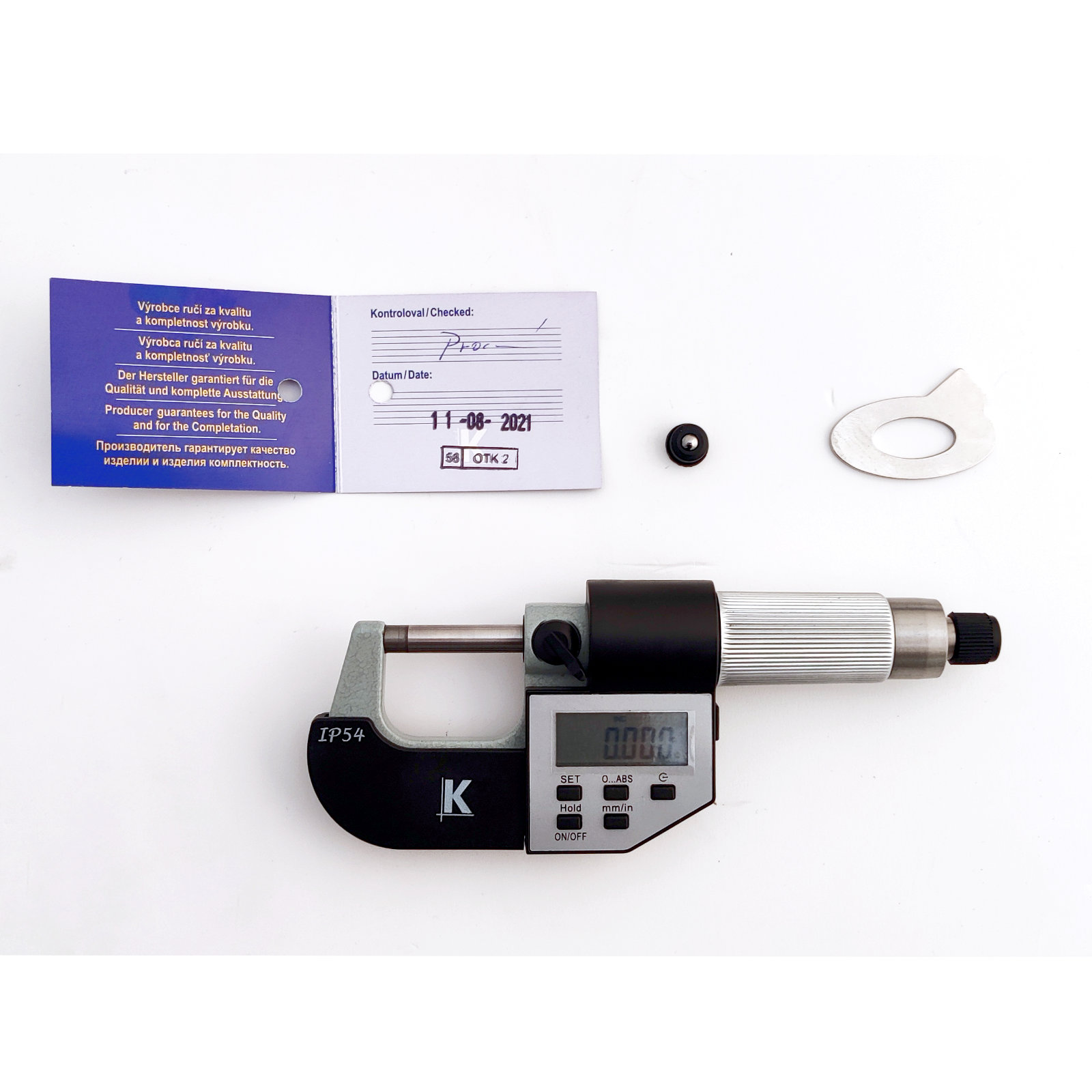 Mikrometr třmenový digitální DIN 863 (0 - 25 mm), KM