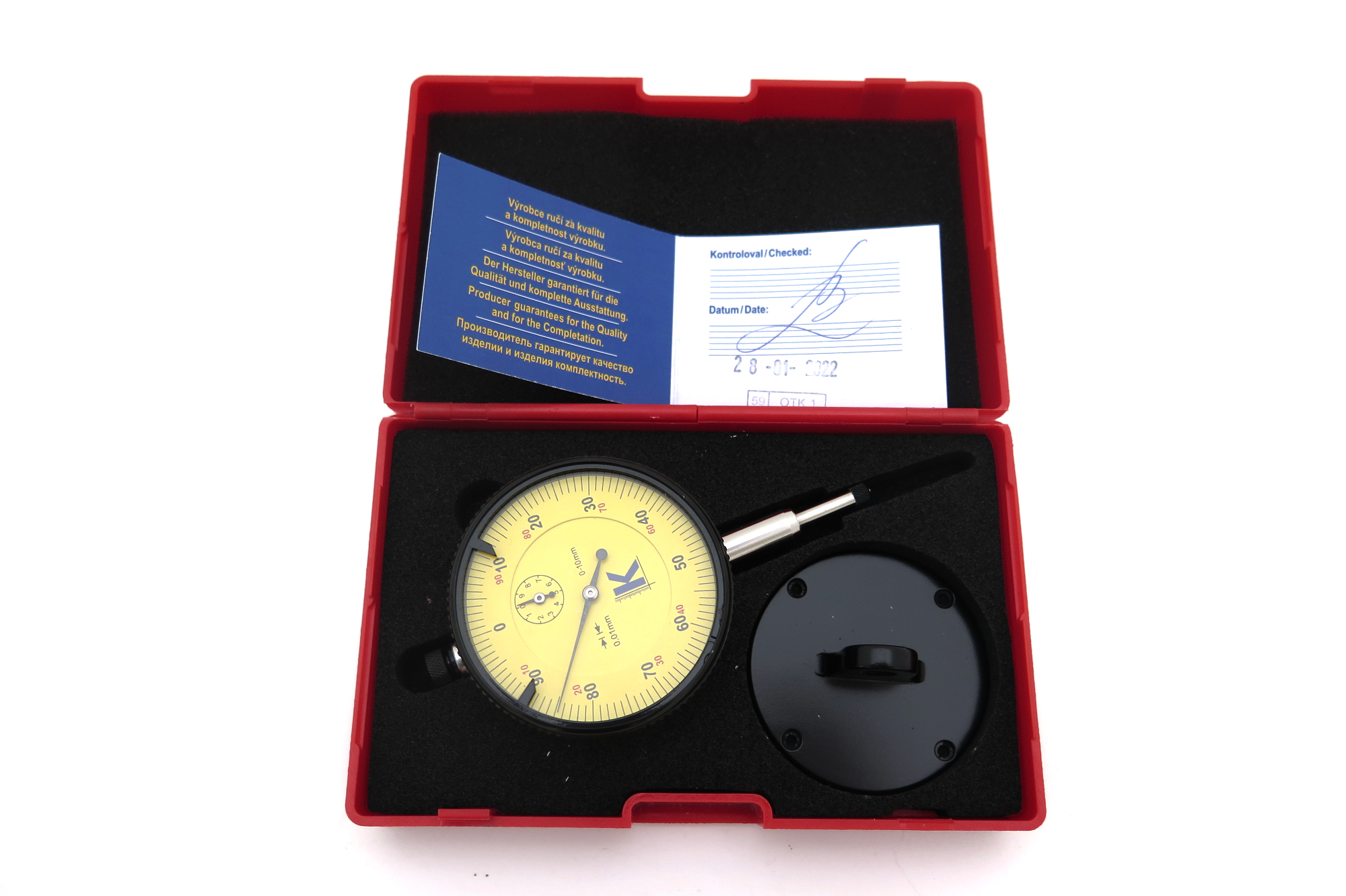 Úchylkoměr číselníkový ČSN EN ISO 46325 (ČSN 25 1811), KM