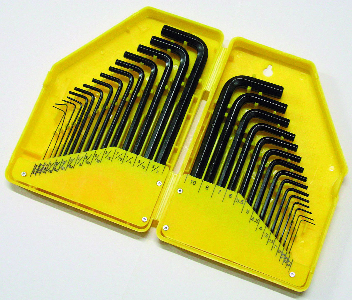 Klíče zástrčné Inbus 0,7-10 mm, 0,028" - 3/8", metrické a palcové, 30 ks, Triumf