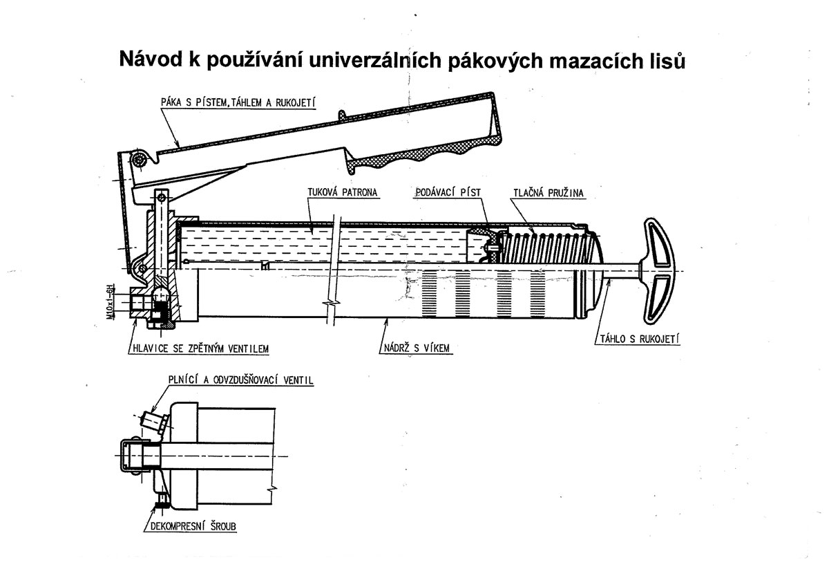 Lis pákový mazací 800 ccm, ve fólii, Triumf