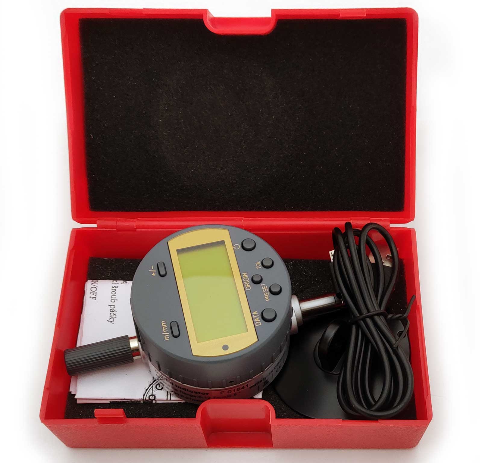 Odchylkoměr / úchylkoměr digitální, BLUETOOTH, dělení - 0.001 mm - PROFI, KM