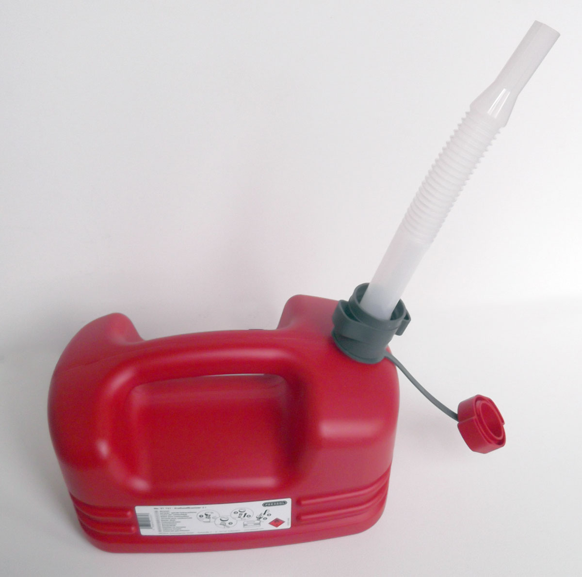 Kanystr plastový na PHM, 5l s výlevkou, Pressol