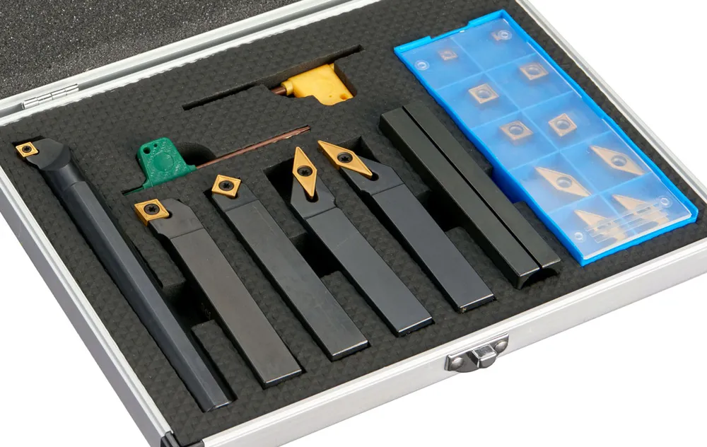 Soustružnické nože, vyvrtávací tyč 16 mm s výměnnými plátky, sada 5 dílů, Warco