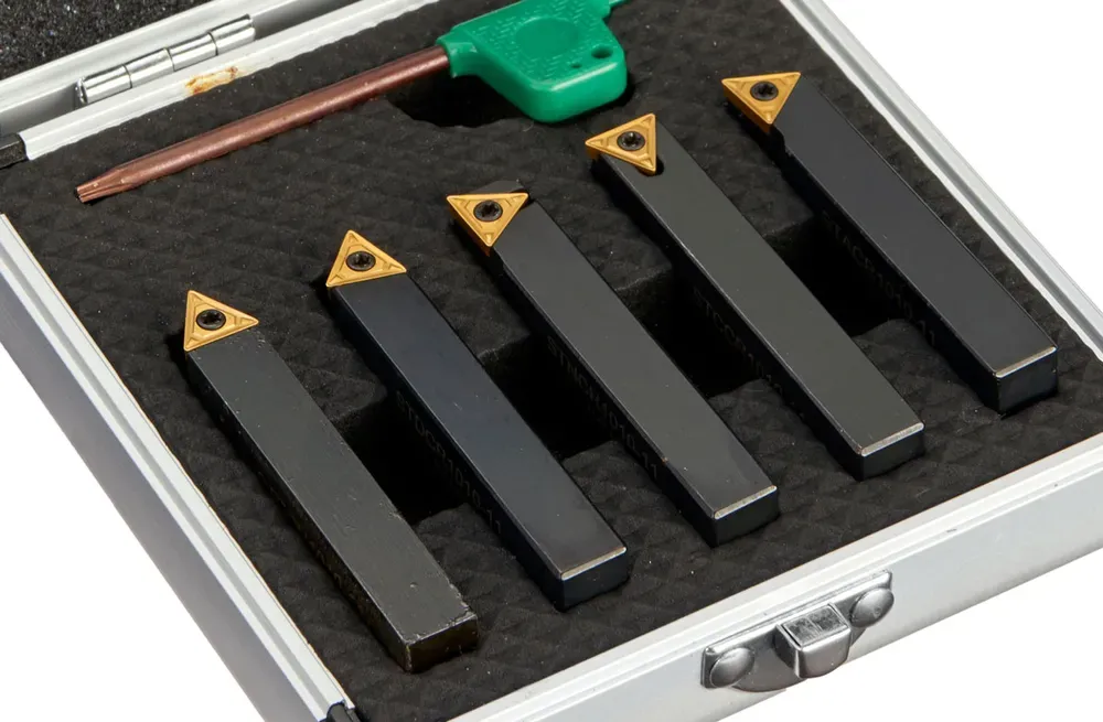 Soustružnické nože 10 mm s výměnnými plátky, sada 5 dílů, Warco