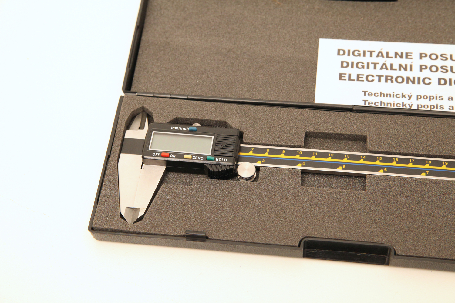 Posuvné měřítko digitální 200 mm - DIN 862, nový model, KM