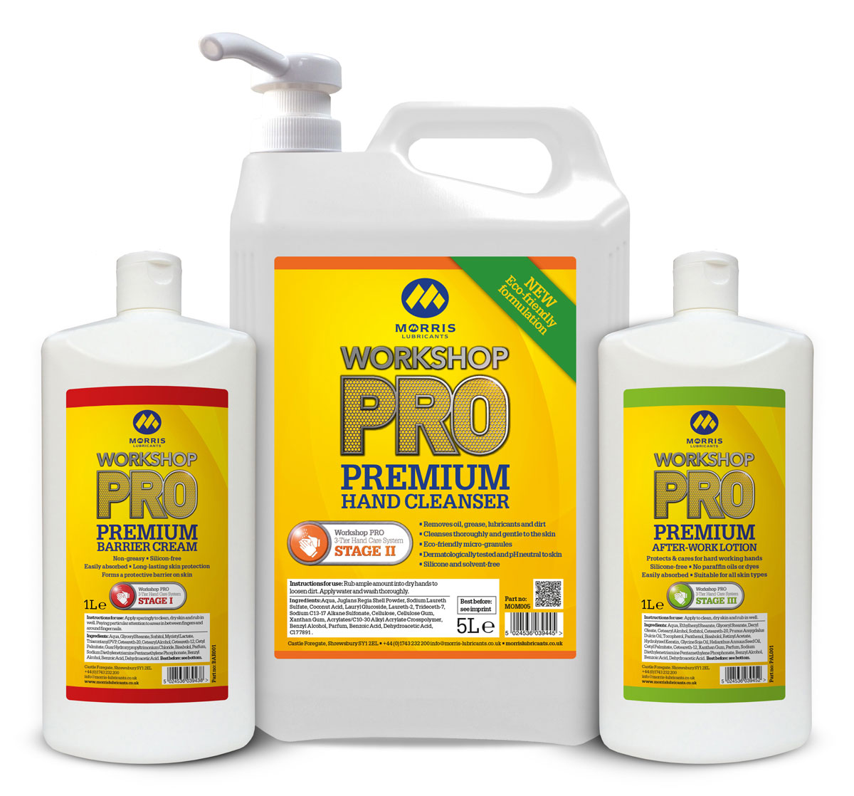Morris WSP Premium Barrier Cream, ochranný krém na ruce, použití před prací, 1l